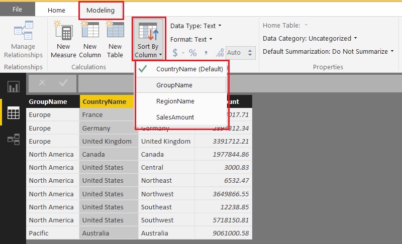 Sort data in Power BI - SQLRelease